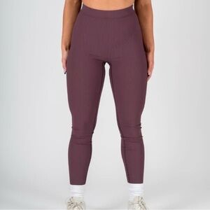 PARAGON Women's Ribbed Mauve Leggings, Size M, Great Condition!